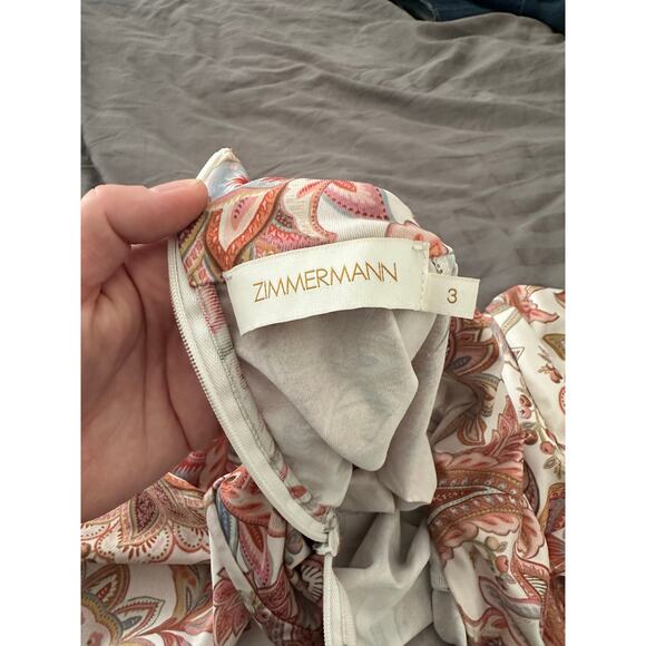 ZIMMERMANN Ladybeetle Paisley Floral Turtleneck Top Size 3/Large - Picture 9 of 15